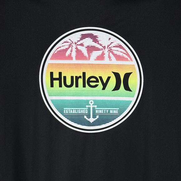 Hurley SZ 10-12 Kids Rash Guard Swim Shirt Long Sleeve Stretch H20-Dri UPF 50+ - Picture 2 of 7